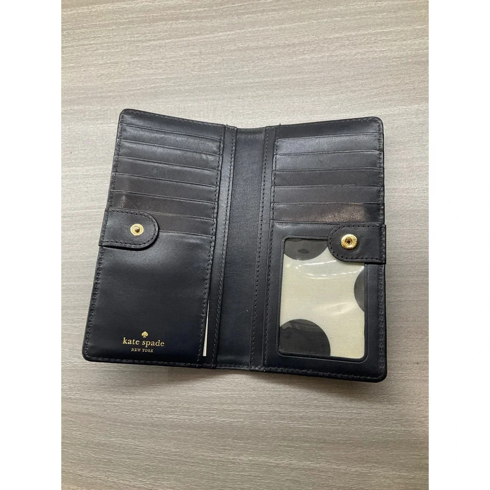 KATE SPADE NEW YORK CEDAR STREET BIFOLD STACY WALLET IN BLACK